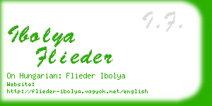 ibolya flieder business card